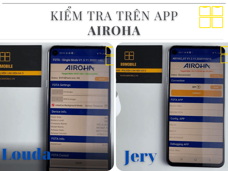 phân biệt chíp Louda và Jery