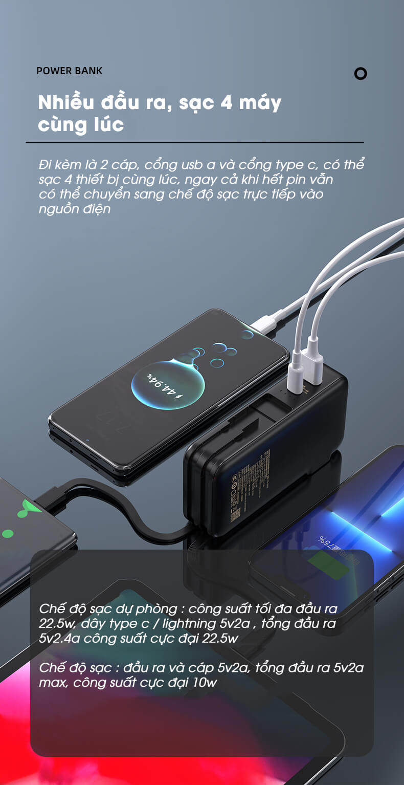 sạc dự phòng pisen