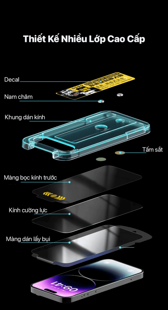 Kính Cường lực KingKong Khung Tự Dán